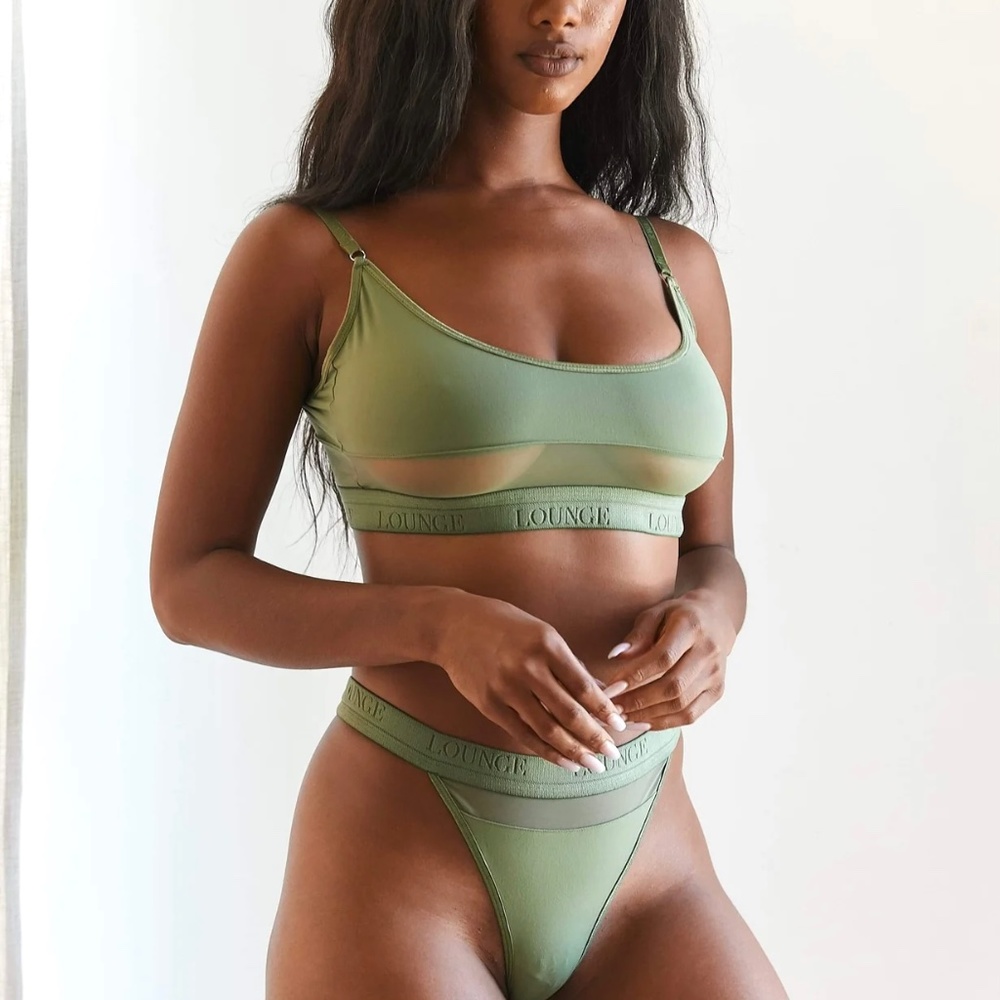 Lounge Underwear Mesh Bralette Set